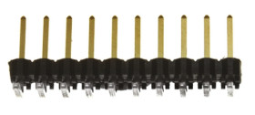 Złącze szpilkowe 10-pinowe TSW raster: 2.54 mm Kąt prosty 1-rzędowe Samtec Otwór przelotowy 450 V Bez osłony