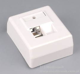 Gniazdo natynkowe pojedyncze RJ45 FTP kat.5e montaż LSA