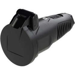 PC Electric 2512-ss Safety mains socket Black Rubber IP54 250 V