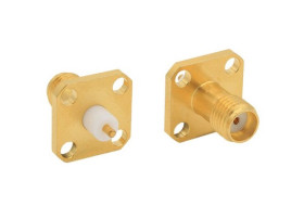 Złącze koncentryczne Montaż na kołnierzu Żeński typ złącza Złącze koncentryczne w okrągłej obudowie Podnośnik