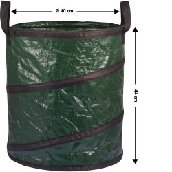 Basetech BT-2258734 Garden Bag 56L Green Pop-Up Durable Tear-Resistant