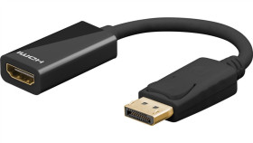 Kabel Przejściowy Displayport/Hdmi™ 1.2, Pozłacany - Długość Kabla 0.1 M