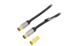 Goobay-Plus-78355 Kabel 5M Ekranowany, Oplot Z Drutów Aluminiowych Pvc Czarny