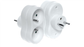 Rozgałeźnik Wtyczkowy 2-Gniazda Z/U Biały R-270P