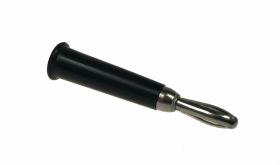 Wtyk banan plastikowy czarny 45mm