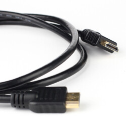 Black HDMI cable