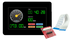 Kolorowy wyświetlacz LCD 4.3cal Transmisywny TFT 480 x 272pikseli LED Backlight Magistrala szeregowa I/F Tak 4D Systems