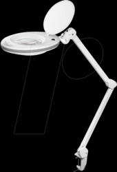 60360 Magnifying lamp, LED, Ø 127 mm crystal glass lens, 3 diopters