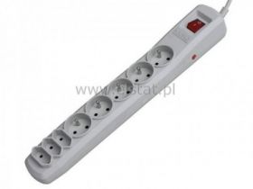 Filtr sieciowy 5m 5xGN+0 + 3 GN; ARC-8 ( szary )