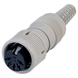 Hirschmann MAK5100S 5 Way Locking Plastic DIN Socket