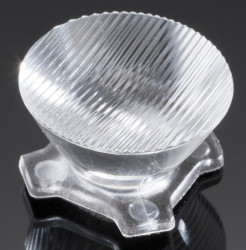 Soczewka LED owalna 21.6 (Dia.) x 12.1mm, D 21.6mm, do użytku z Cree XB-D, Cree XB-H, Cree XP-E, Cree XP-E2, Cree XP-G,