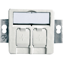 Module mounting, white, flush mounting, for 2 x AMJ, 2 x UMJ, 100021416
