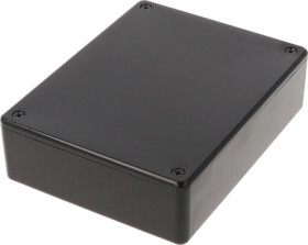 ABS enclosure, (L x W x H) 120 x 94 x 34 mm, black (RAL 9005), IP54, 1591GSBK