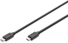 USB 3.1 connection cable, USB plug type C to USB plug type C, 1 m, black, AK-300139-010-S