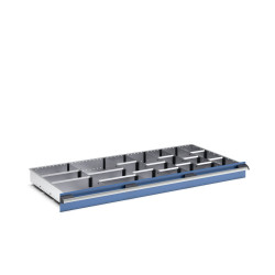 Zestaw przegródek Ściana działowa Srebrny Blacha stalowa for use with Szuflady, Dimensions1300 X 650 X 100mm Bott