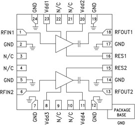 Dual Channel Low Noise Amplifier, 1700 - 2200 MHz