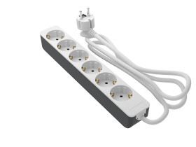 Gniazdo 5m 6 gniazda typ Schuko 16A 250 V