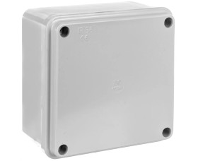 Puszka natynkowa samogasnąca gładka z pokrywą 960 stopni C seria 410A IP56 100x100x50 szara EC410C4A