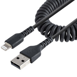 StarTech.com RUSB2ALT1MBC 1m (3ft) USB to Lightning Cable, MFi Certified, Coile