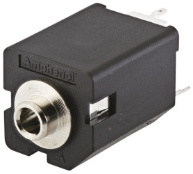 Złącze Jack 3,5 mm Żeński Stereo Montaż na płytce drukowanej Czarny 10A