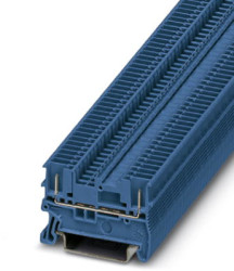 Through terminal block, push-in connection, 0.14-1.5 mm², 2 pole, 17.5 A, 6 kV, blue, 3213797