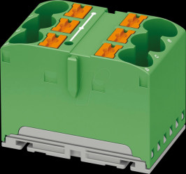 1082391 PTFIX distributor block, 6x10/S, green