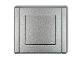 FLEXI Wyłącznik zwierny przycisk "dzwonek" srebrny metalik 7FWP-4 KARLIK