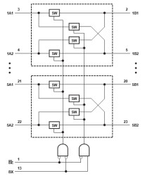 5-V, crosspoint/exchange, 10-channel FET bus switch with –2-V undershoot protection