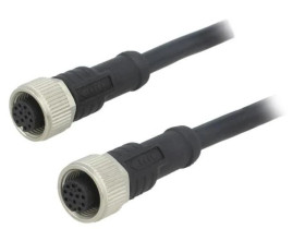 M12A12FL12AFLSD001 Kabel do czujników/automatyki 12PIN M12-M12 1m wtyk wtyk