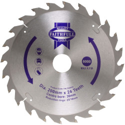 Faithfull FAIZ20024 TCT Circular Saw Blade 200 x 30mm x 24T POS