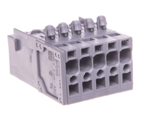 Wtyk sprężynowy 1-przewodowy X-COM 5-torowy szary 769-605/001-000 /50szt./