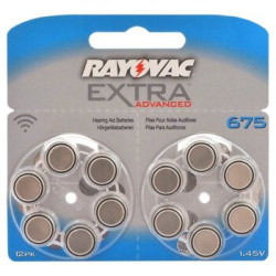 12 x baterie do aparatów słuchowych Rayovac Extra Advanced 675 MF