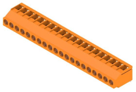 PCB terminal, 20 pole, pitch 5.08 mm, AWG 26-12, 20 A, screw connection, orange, 2432090000