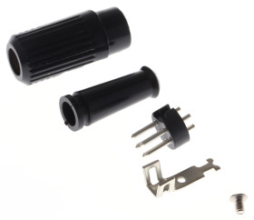 Wtyk Din 5 -pinowe Męski Montaż na kablu 100 V AC