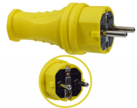 Wtyczka gumowa 16A 230V IP44 żółta AEI602277-Y