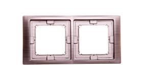 Simon Basic Neos Ramka Podwójna Ip44 Tytanowy Bmrc2b/052