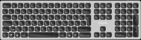 ID0213 Wireless keyboard, Bluetooth, grey, German layout
