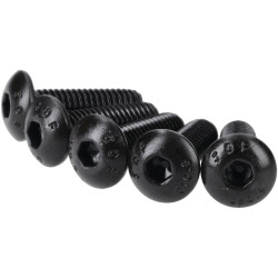 R-TECH 337371 M4 X 12 Hex Socket Button Screws Steel Black - Pack Of 100