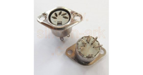 DIN chassis socket 5-way shielded