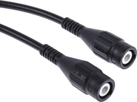 Przewód pomiarowy 67.9770-100-21, PVC, 1kV, kolor: Czarny, dł. 1m, CAT II 1000V, -10 → +70°C, Staubli