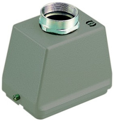 Grommet housing, size 48B, die-cast aluminum, PG29, straight, longitudinal bow locking, IP65, 09300480440