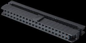 2x 20-pole pin header, straight, RM 2.00