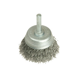 Lessmann 430.123.07 DIY Cup Brush with Shank 50mm, 0.35 Steel Wire