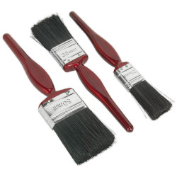 Sealey SPBS3 Pure Bristle Paint Brush Set 3pc