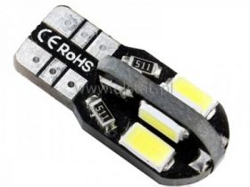 Żarówka samoch. 8xSMD 12V biała zimna W5W CANBUS