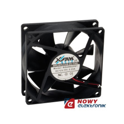 Wentylator 80x25 12V RDH8025S1 ślizg 2 przewo