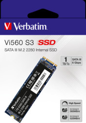 SSD hard drive, 1000 GB, SATA-III/M.2 2280, black, Verbatim 49364