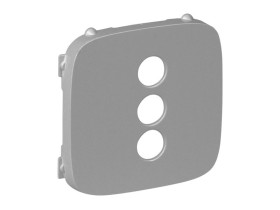 VALENA ALLURE Plakietka gniazda 3xRCA aluminium 754727 LEGRAND