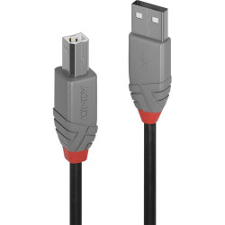 LINDY 36674 USB cable USB 2.0 USB-A to USB-B 3m Black