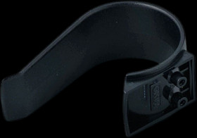 Retaining clip, straight, PA, (L x H x Ø) 22 mm x 59 mm x 32 mm, black, for SMART-CASE M/L/XL, Vers. I/Vers. II/Vers. III/Vers.